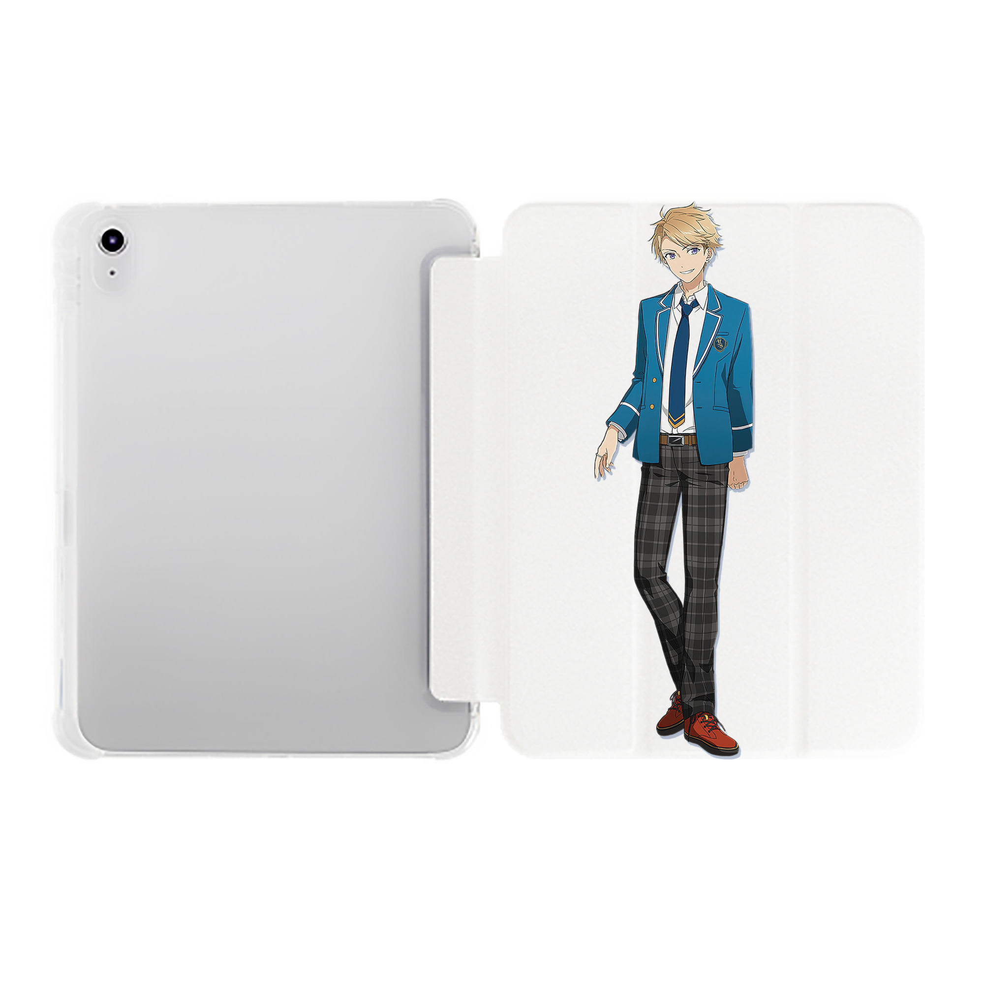 （画像用） あんさんぶるスターズ! Ensemble Stars IPad ケース ペン収納付き 三つ折りスタンド PUレザー×シリコン 対応機種9.5/10.5/10.9インチ